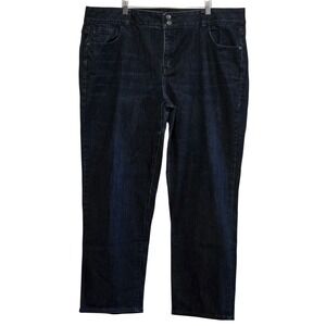 Venezia Lane Bryant Indigo Straight Leg Jeans Womens 24R Dark Wash Stretch Denim